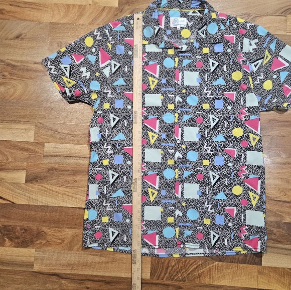 Fresh Prince of Bel-Air XL Retro 80s 90s Geometric Print Button Shirt - Picture 5 of 7